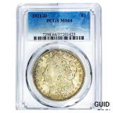 1921-D Morgan Silver Dollar PCGS MS64