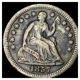 1857-O Silver Half Dime ABOUT UNCIRCULATED
