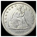 1859-O Silver Seated Liberty Quarter CLOSELY  UNC