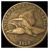 1858 Flying Eagle Cent ABOUT UNCIRCULATED