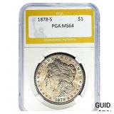 1878-S Morgan Silver Dollar PGA MS64