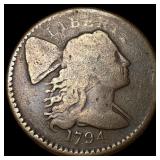 1794 Liberty Cap Large Cent LIGHTLY CIRCULATED
