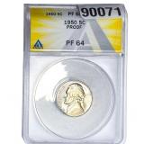 1950 Jefferson Nickel ANACS PF64 PROOF