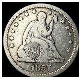 1857 Seated Liberty Quarter CLOSELY  UNCIRCULATED