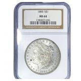 1883 Morgan Silver Dollar PCGS MS64