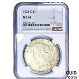 1923-S Silver Peace Dollar NGC MS62