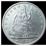 1874 Arrows Seated Liberty Half Dollar CLOSELY UNC