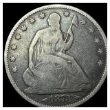 1873 Arrows Seated Liberty Half Dollar NEARLY UNCI