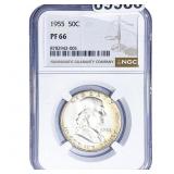 1955 Franklin Half Dollar NGC PF66
