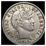 1912 Barber Dime CLOSELY UNCIRCULATED