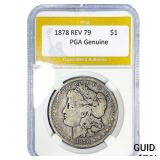 1878 REV 79 Morgan Silver Dollar PGA Genuine