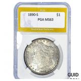 1890-S Morgan Silver Dollar PGA MS63