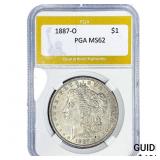 1887-O Morgan Silver Dollar PGA MS62