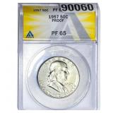 1957 Franklin Half Dollar ANACS PF65 PROOF