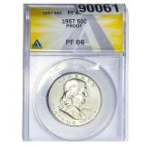 1957 Franklin Half Dollar ANACS PF66 PROOF