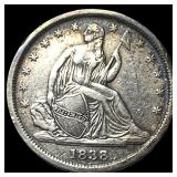 1838 Silver Seated Liberty Dime CHOICE AU