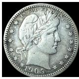 1905 Barber Quarter ABOUT UNCIRCULATED