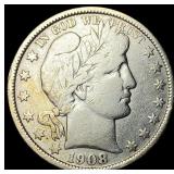 1908 Barber Half Dollar LIGHTLY CIRCULATED