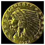 1927 Indian Head Gold $2.50 Quarter Eagle CLOSELY