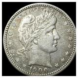 1900-O Silver Barber Quarter NEARLY  UNCIRCULATED
