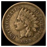 1859 Indian Head Cent ABOUT UNCIRCULATED