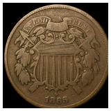 1865 Two-Cent Piece NICELY CIRCULATED
