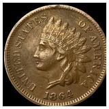 1864 L on Ribbon Indian Head Cent CLOSELY  UNCIRC