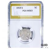 1914-S Buffalo Nickel PGA MS63