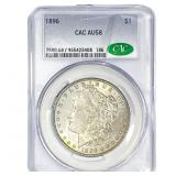 1896 Morgan Silver Dollar CAC AU58