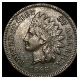 1866 Indian Head Cent NEARLY UNCIRCULATED
