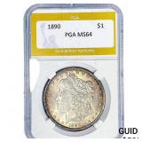 1890 Morgan Silver Dollar PGA MS64