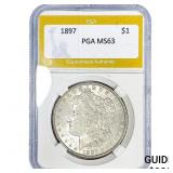 1897 Morgan Silver Dollar PGA MS63