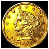 1904 Liberty Head Gold Quarter Eagle $2.50 CLOSELY