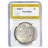 1888-O Morgan Silver Dollar PGA MS63