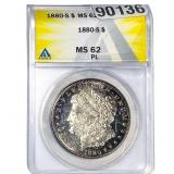 1880-S Morgan Silver Dollar ANACS MS62 PL