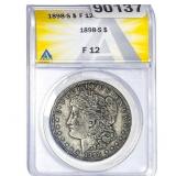 1898-S Morgan Silver Dollar ANACS F12