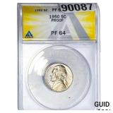 1950 Jefferson Nickel ANACS PF64 PROOF