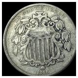 1866 Shield Nickel LIGHTLY CIRCULATED