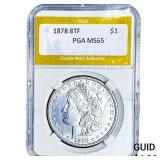 1878 8TF Morgan Silver Dollar PGA MS65