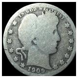 1909 Barber Silver Quarter NICELY CIRCULATED