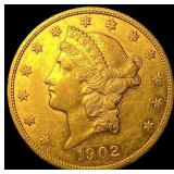 1902-S Gold $20 Liberty Head Double Eagle  CLOSEL