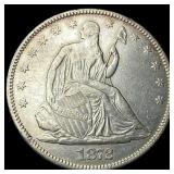 1872 Silver Seated Liberty Half Dollar  CLOSELY U
