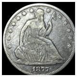 1877 Seated Liberty Half Dollar NEARLY UNCIRCULATE