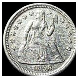 1858-O Silver Seated Liberty Dime  UNCIRCULATED