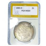 1884-O Morgan Silver Dollar PGA MS64