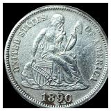1890 Silver Seated Liberty Dime HIGH GRADE