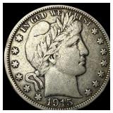 1915-S Silver Barber Half Dollar NEARLY  UNCIRCUL
