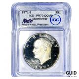 1971-S Eisenhower Dollar ICG PR70 DCAM