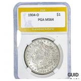 1904-O Morgan Silver Dollar PGA MS64
