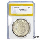 1887-S Morgan Silver Dollar PGA MS63